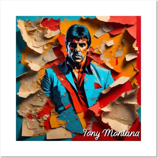 Tony Montana // Paper Art Wall Art by Otmr Draws